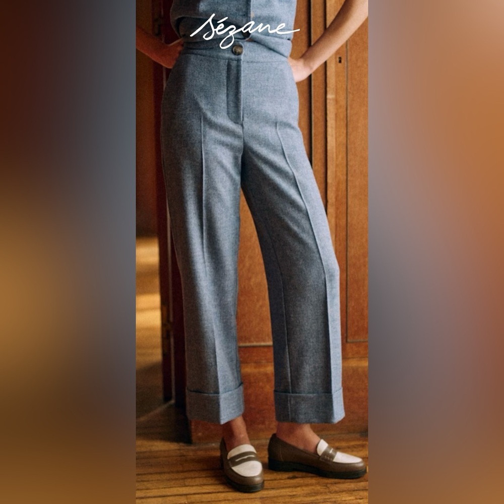 Sézane x MDLO Alejandro Trousers Vintage Blue